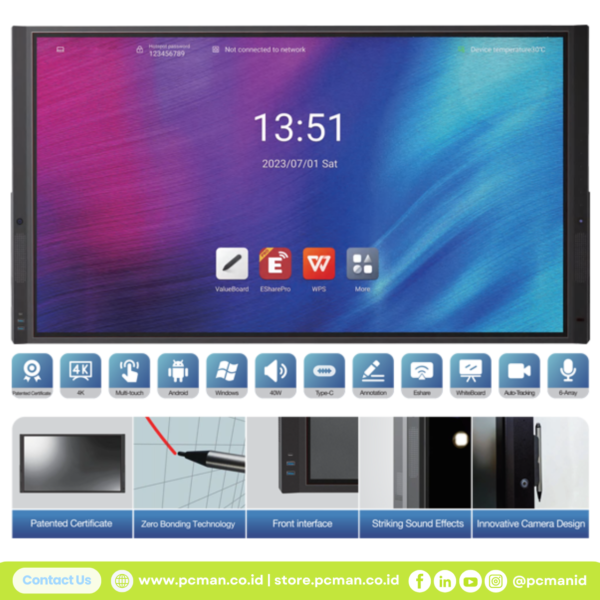 Interactive Flat Panel Datatron DT-IP86-D PRO (86")